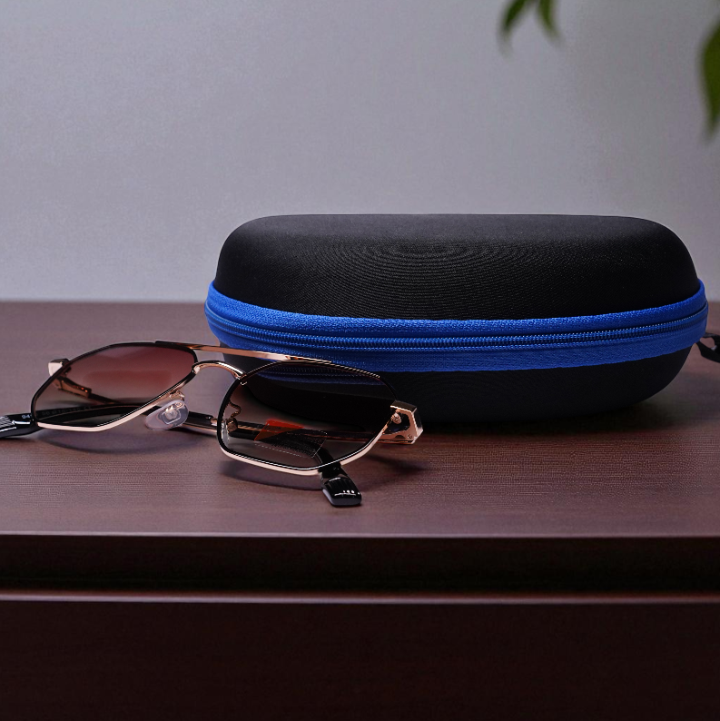 Swiss Nova LuxeShade HexaFrame Sunglasses – Gradient Brown Lens