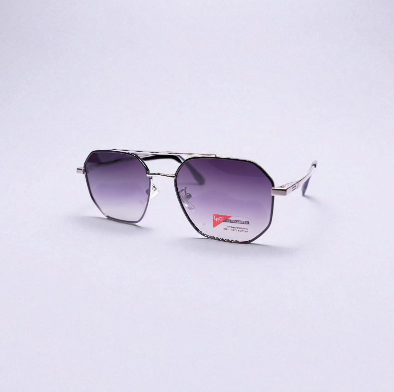 Hexa-Frame HD Polarized Sunglasses – Gunmetal Frame & Gradient Black Lenses