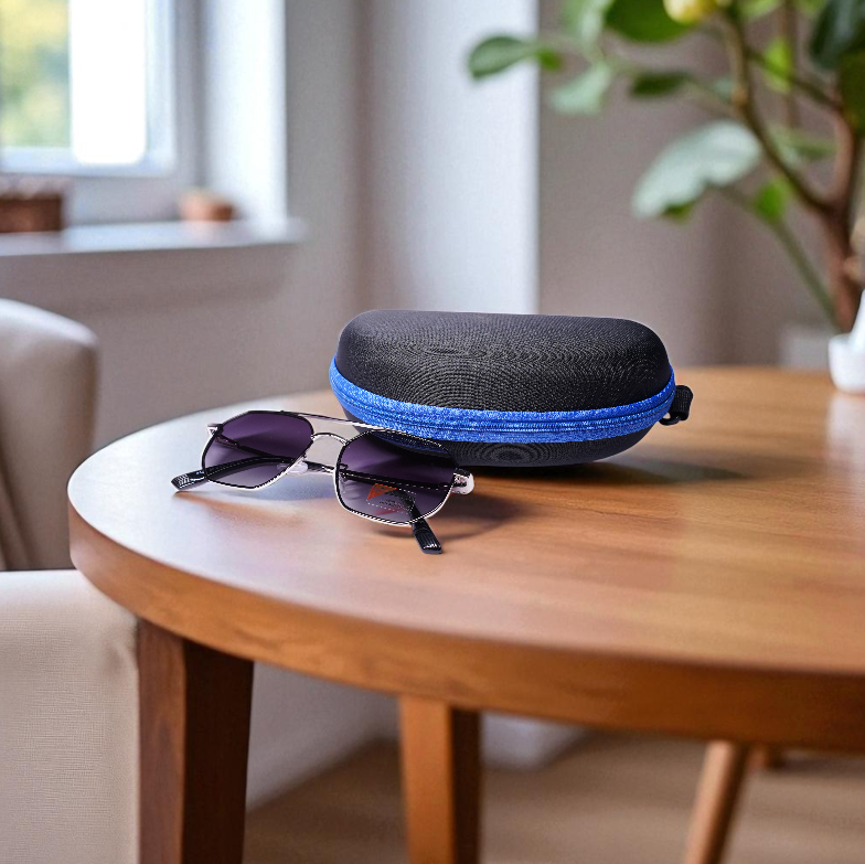 Hexa-Frame HD Polarized Sunglasses – Gunmetal Frame & Gradient Black Lenses