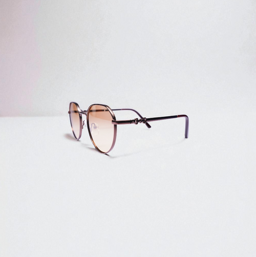Classic Brown-Tinted Round Sunglasses with Metal Frame
