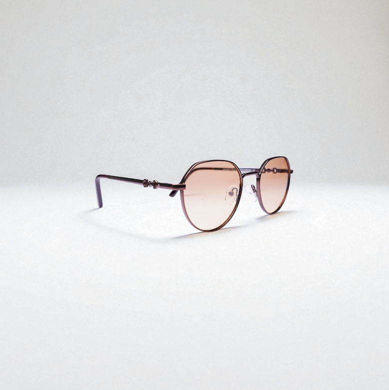 Classic Brown-Tinted Round Sunglasses with Metal Frame