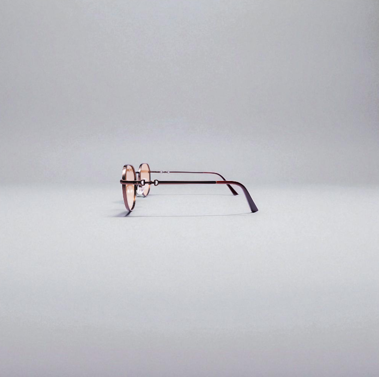 Classic Brown-Tinted Round Sunglasses with Metal Frame