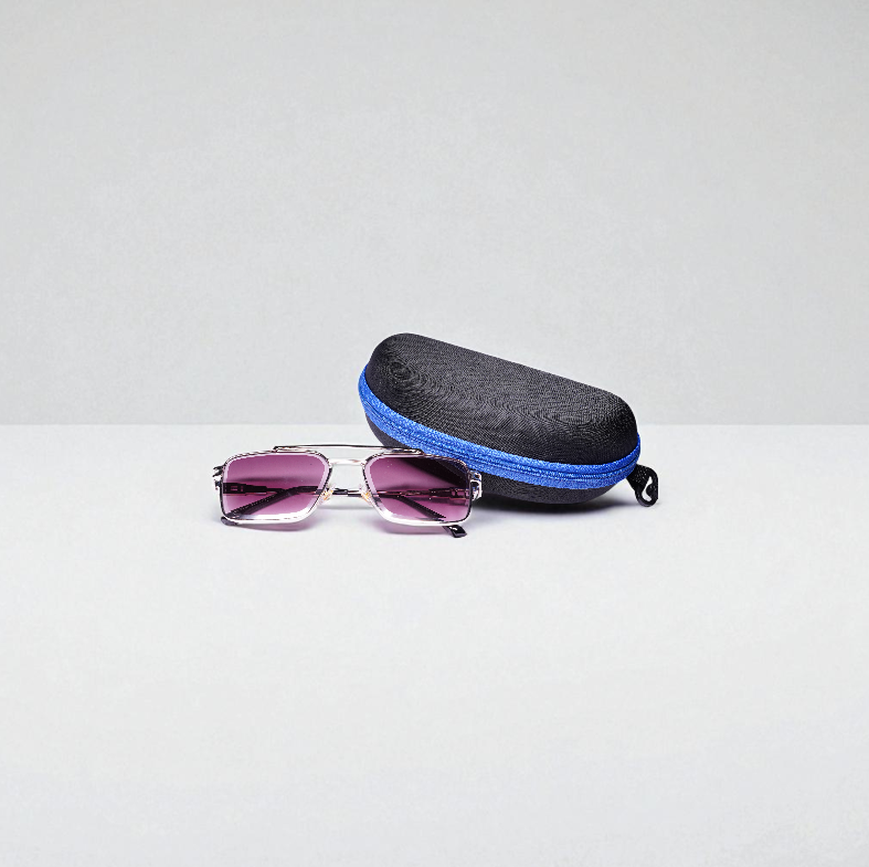 Imperial Violet Gradient Square Sunglass