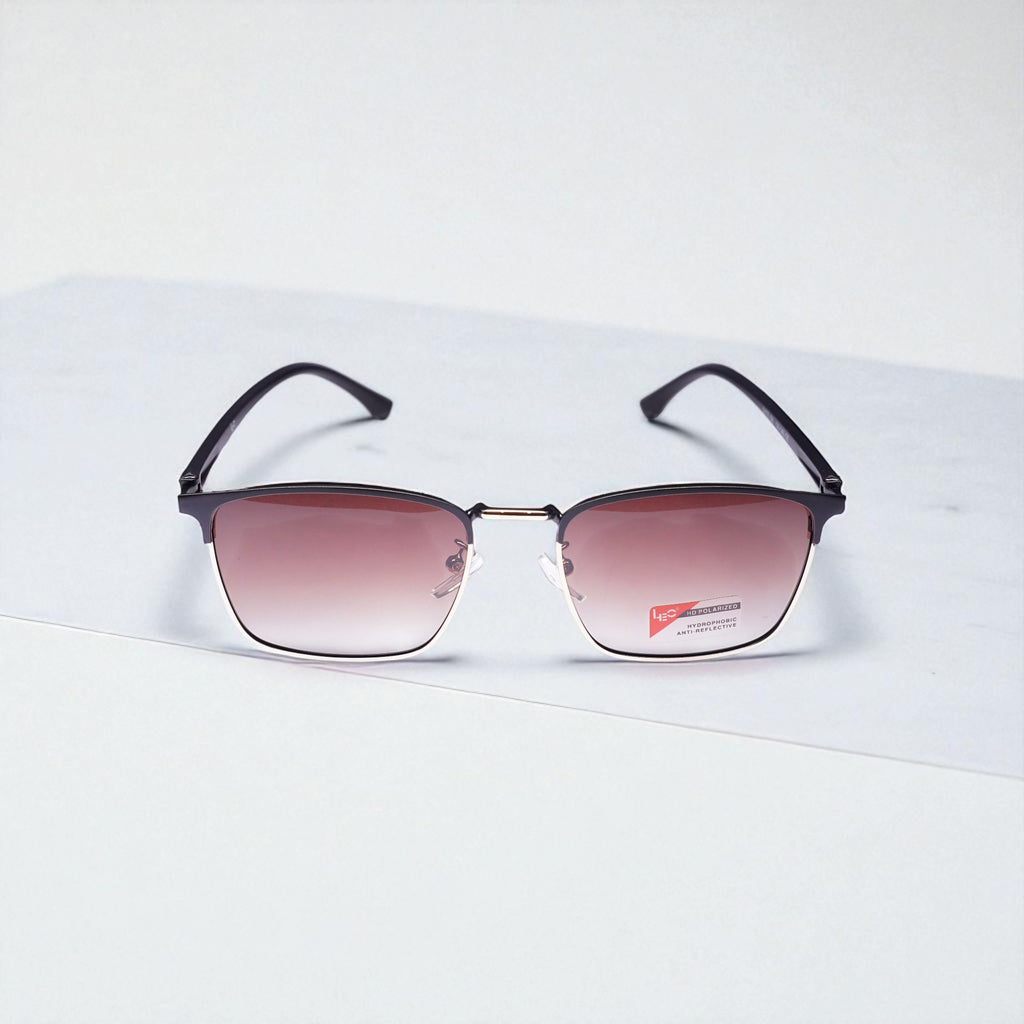 HD Polarized Clubmaster Sunglasses – Hydrophobic & Anti-Reflective Lens