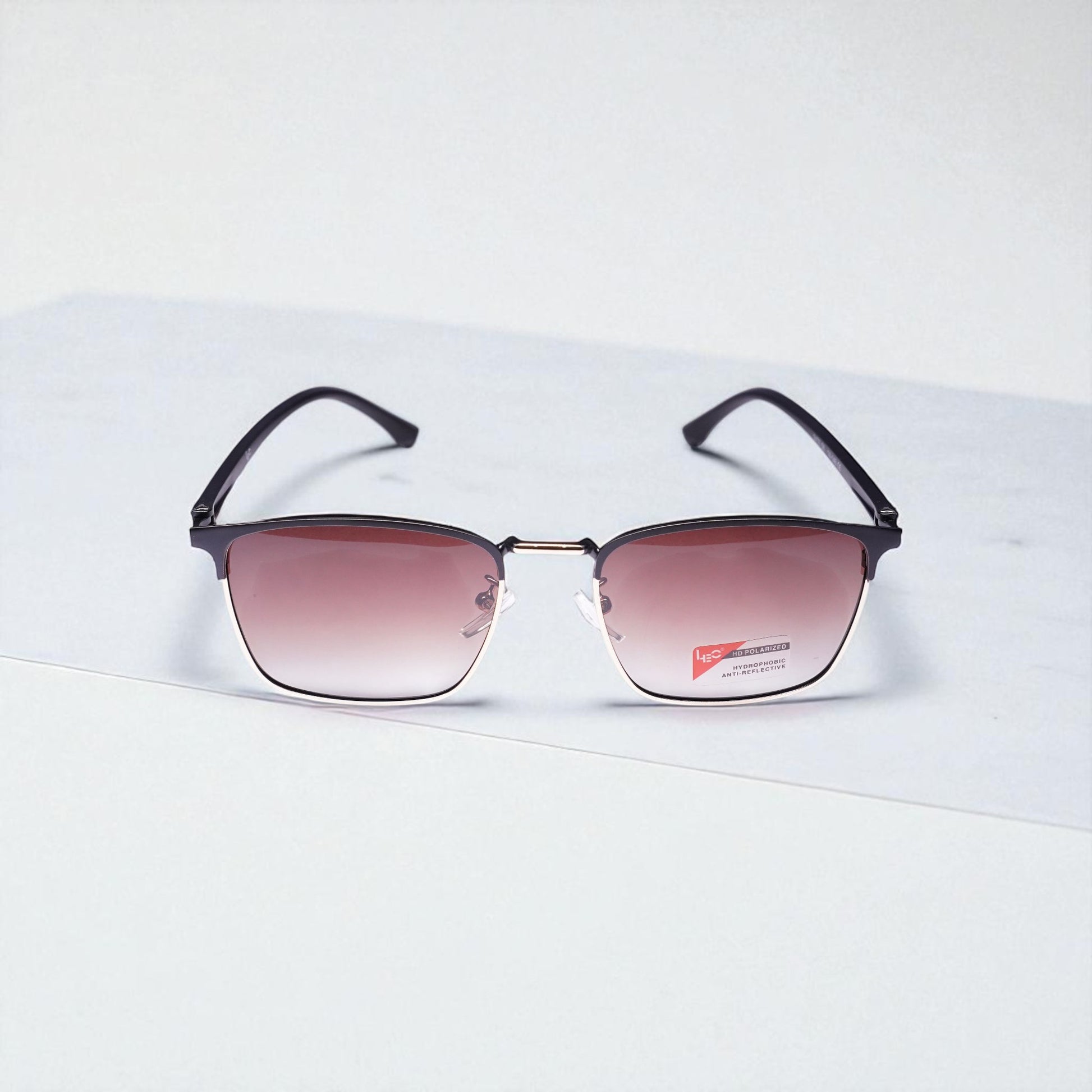 HD Polarized Clubmaster Sunglasses – Hydrophobic & Anti-Reflective Lens