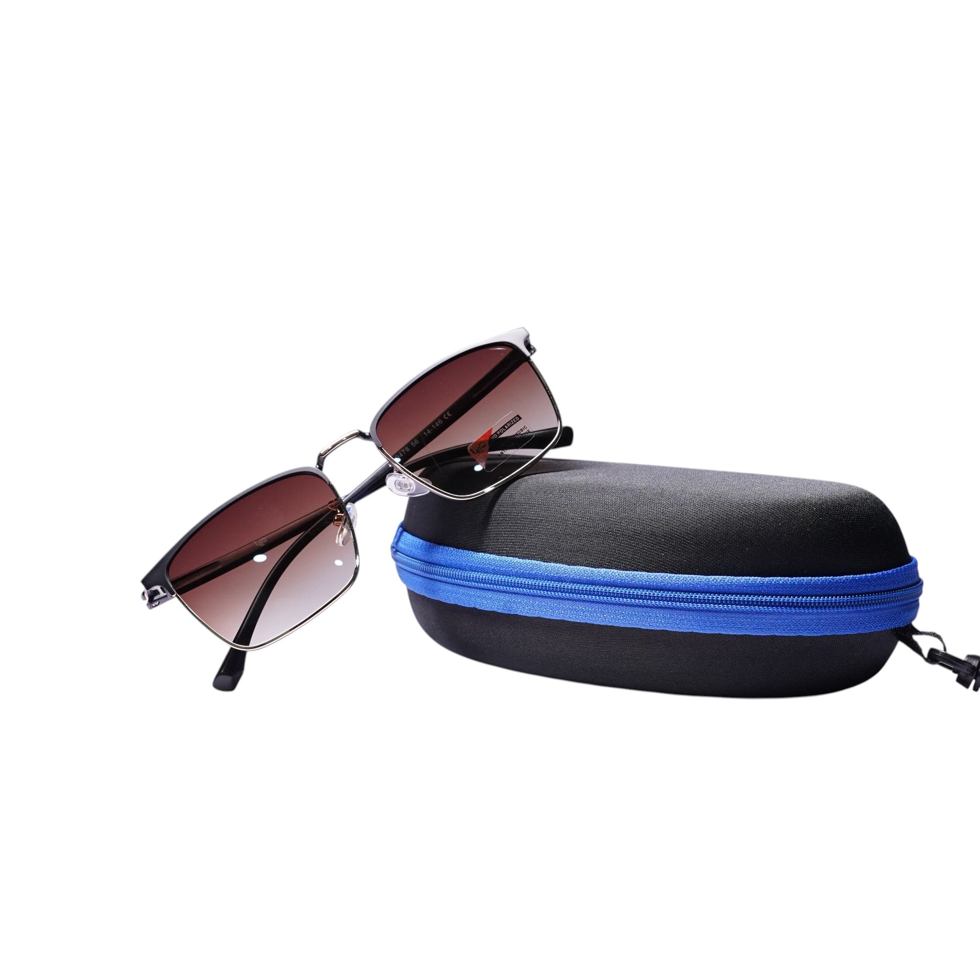 HD Polarized Clubmaster Sunglasses – Hydrophobic & Anti-Reflective Lens